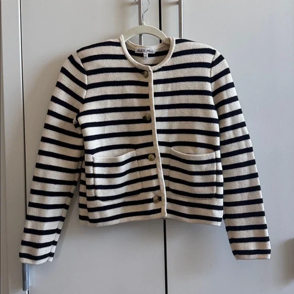 Alex Mill Paris Sweater Jacket in Stripe - Picture 4 of 12